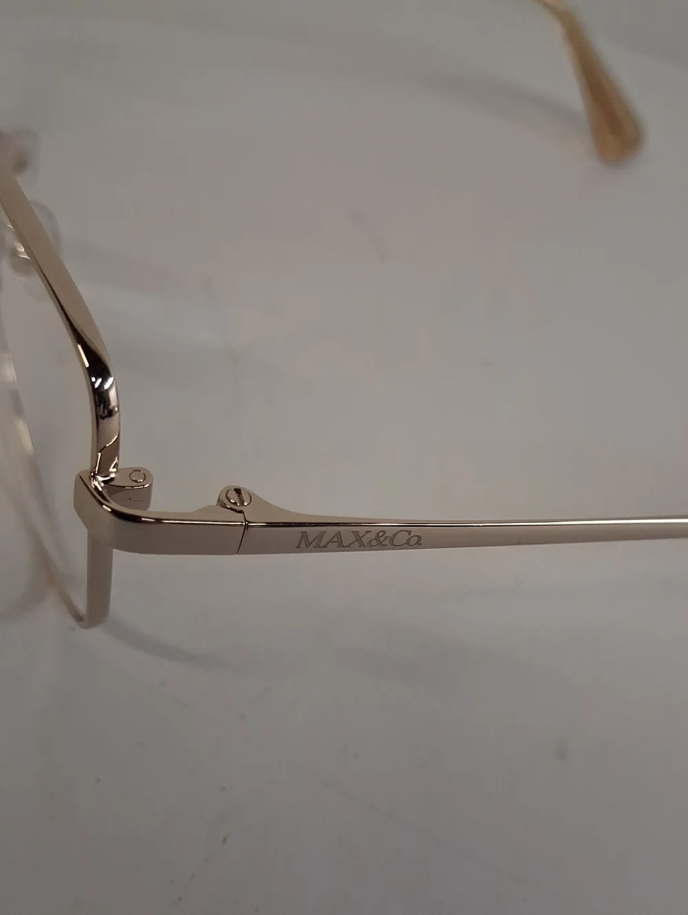 NWOT Rxable Womens Max & Co. MO5018 Eyeglass Frames Gold